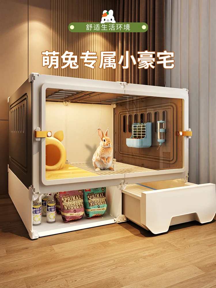 Rabbit Cage Household Villa Special Cage with Drawer Toilet Guinea Pig Gnome Rabbit Indoor Cage
Rabbit Cage Household Villa Special Cage with Drawer Toilet Guinea Pig Gnome Rabbit Indoor Cage