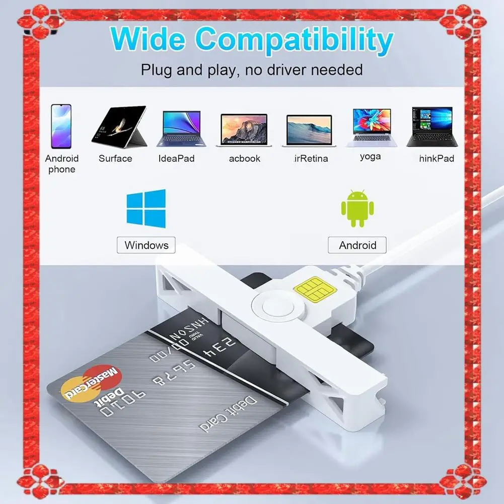 24-Hour Delivery Smart CAC Card Reader USB A Type-C USB Common Access Tax Declaration SIM/ID/Bank Card Reader Common Access CAC
24-Hour Delivery Smart CAC Card Reader USB A Type-C USB Common Access Tax Declaration SIM/ID/Bank Card Reader Common Access CAC