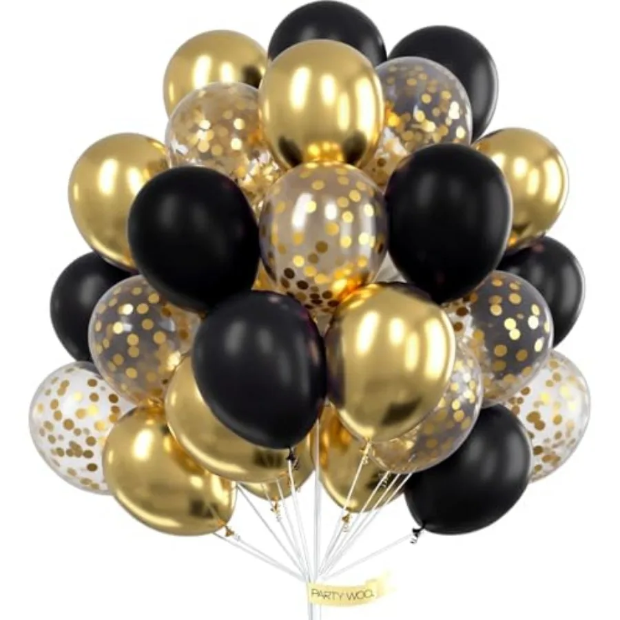 Gold and Black Balloons 100pcs Black and Gold Metallic Balloons for Birthday Wedding Anniversary Graduation Bachelorette Engage
Gold and Black Balloons 100pcs Black and Gold Metallic Balloons for Birthday Wedding Anniversary Graduation Bachelorette Engage