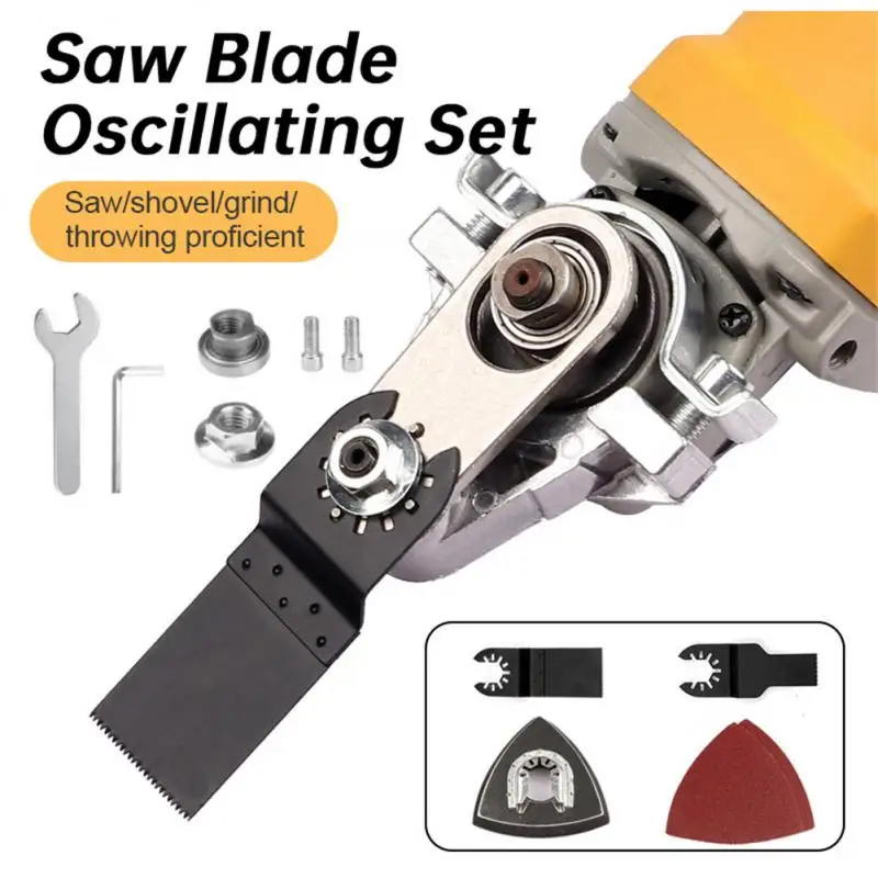 Набор колеблющихся лезвий пилы, универсальный адаптер для угловой шлифовальной машины, для полировки
Набор колеблющихся лезвий пилы, универсальный адаптер для угловой шлифовальной машины, для полировки