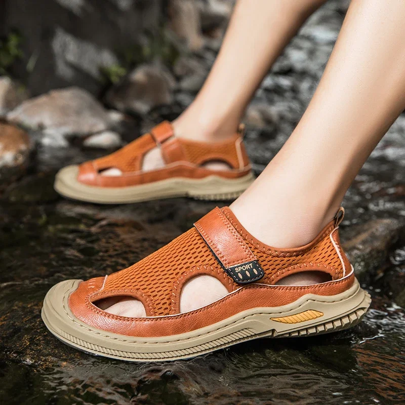 Handmade New Summer Mesh Beach Men Sandals Men's Sandals Beach Shoes Lightweight Outdoor Sandals Breathable Casual Sneakers Male
Handmade New Summer Mesh Beach Men Sandals Men's Sandals Beach Shoes Lightweight Outdoor Sandals Breathable Casual Sneakers Male