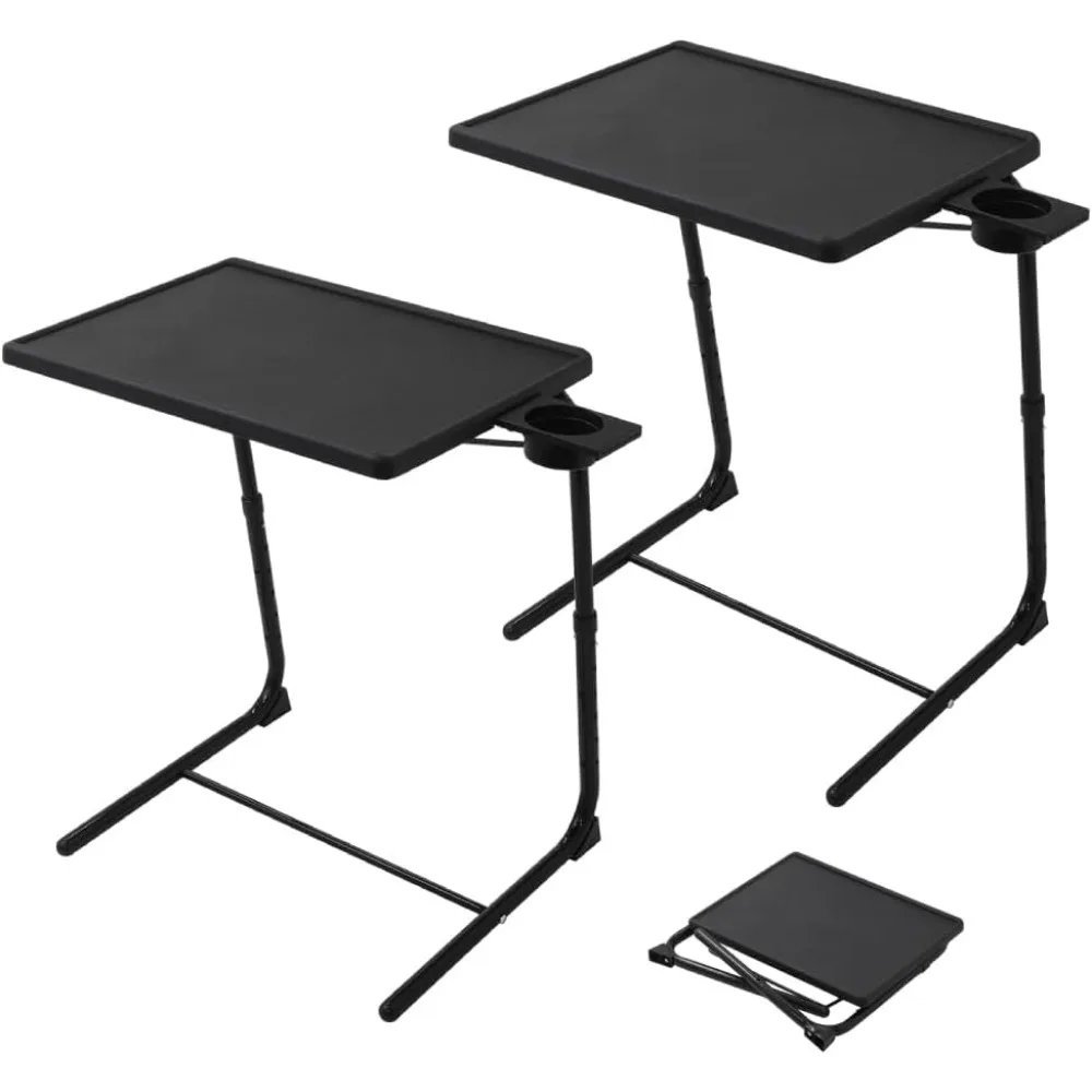 Folding TV Tray Table, Small Bedside Sofa Dinner Table with Cup Holder, Adjustable 6 Height & 3 Tilt Angle (TV Tray Black
Folding TV Tray Table, Small Bedside Sofa Dinner Table with Cup Holder, Adjustable 6 Height & 3 Tilt Angle (TV Tray Black