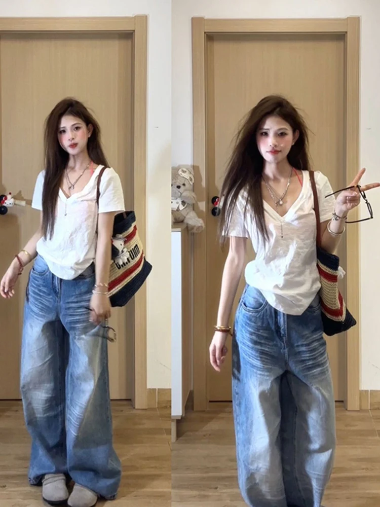 Женская футболка приталенного кроя American Sle ort Sve V-Ne Design, летняя повседневная удобная дышащая цветная футболка
Женская футболка приталенного кроя American Sle ort Sve V-Ne Design, летняя повседневная удобная дышащая цветная футболка