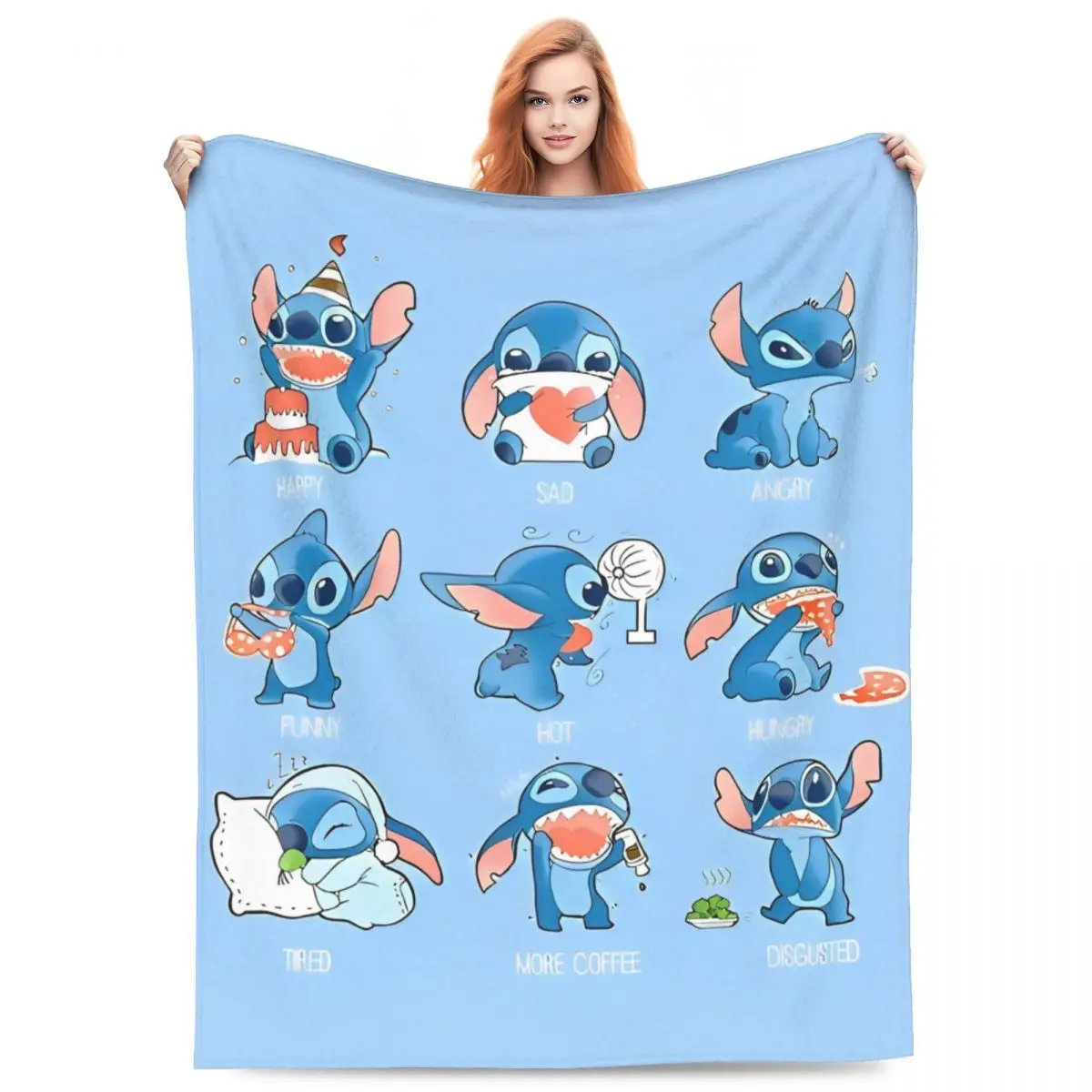 Stitch Emoticon! Blanket Wool Funny Breathable Throw Blanket for Bed Sofa Spring Autumn
Stitch Emoticon! Blanket Wool Funny Breathable Throw Blanket for Bed Sofa Spring Autumn