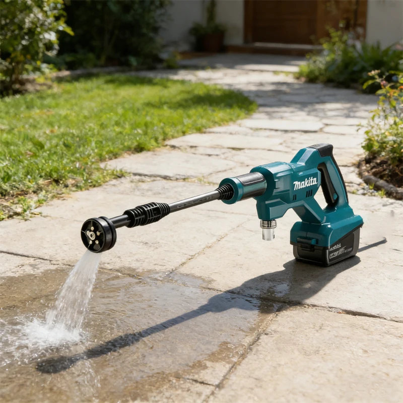 Makita DHW180 cleaning machine lithium battery 18V car wash gun outdoor portable high-pressure water gun has five spraying mode
Makita DHW180 cleaning machine lithium battery 18V car wash gun outdoor portable high-pressure water gun has five spraying mode