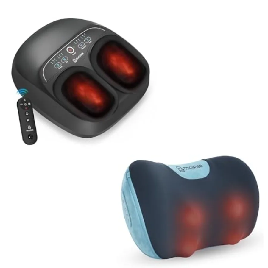 COMFIER Foot Massager Machine with Shiatsu Neck and Back Massage Function in Black for Ultimate Relaxation and Pain Relief
COMFIER Foot Massager Machine with Shiatsu Neck and Back Massage Function in Black for Ultimate Relaxation and Pain Relief