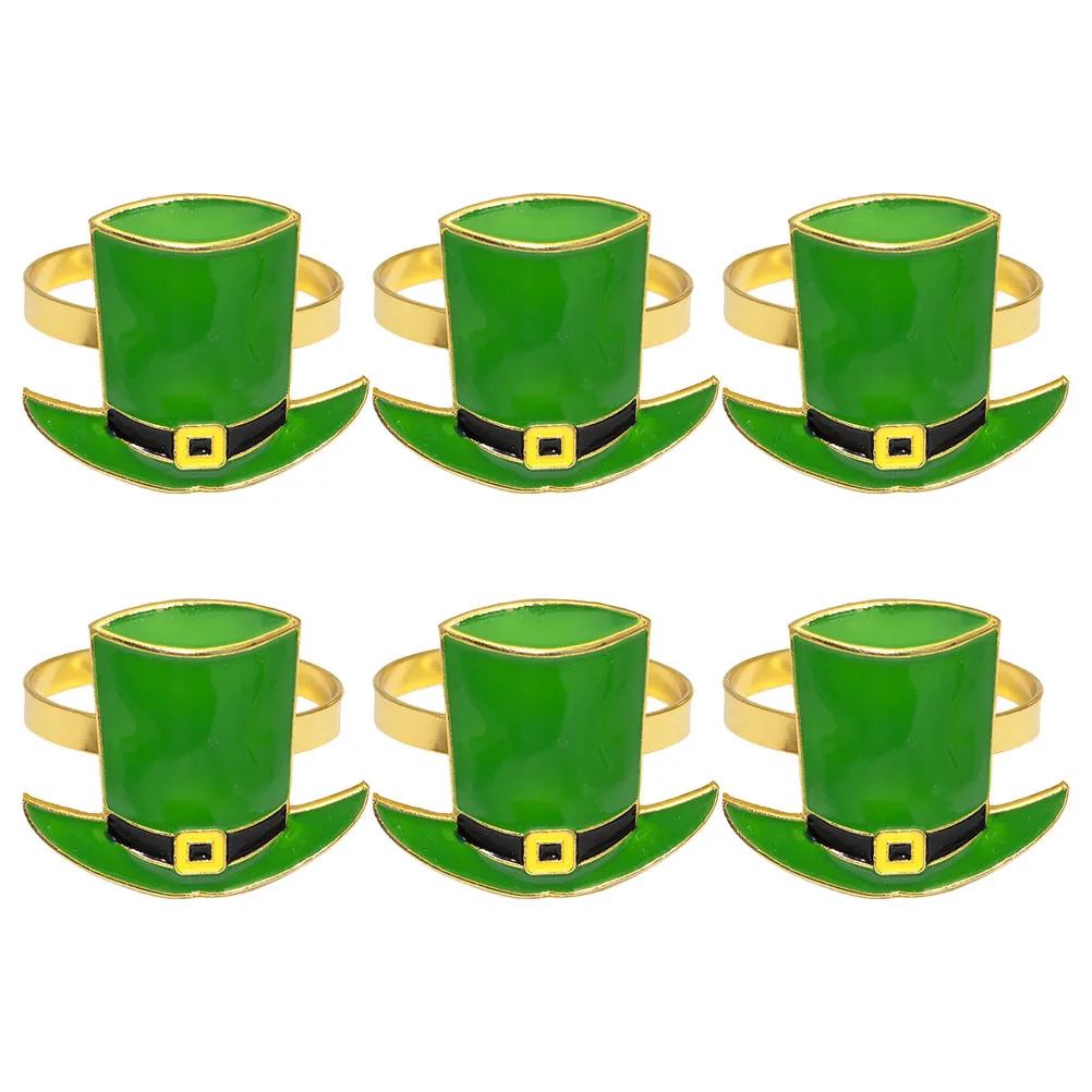 6Pcs Green Irish Napkin Rings Leprechaun Hat Design Metal Serviette Buckles Decorative Holder for St Patrick Day Party Table
6Pcs Green Irish Napkin Rings Leprechaun Hat Design Metal Serviette Buckles Decorative Holder for St Patrick Day Party Table