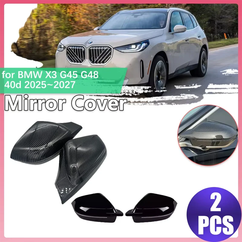 Car Mirror Cover for BMW X3 G45 G48 40d 2025~2027 2026 ABS Carbon Fiber Black Trim Rearview Mirror Wing Sticker Part Accessories
Car Mirror Cover for BMW X3 G45 G48 40d 2025~2027 2026 ABS Carbon Fiber Black Trim Rearview Mirror Wing Sticker Part Accessories