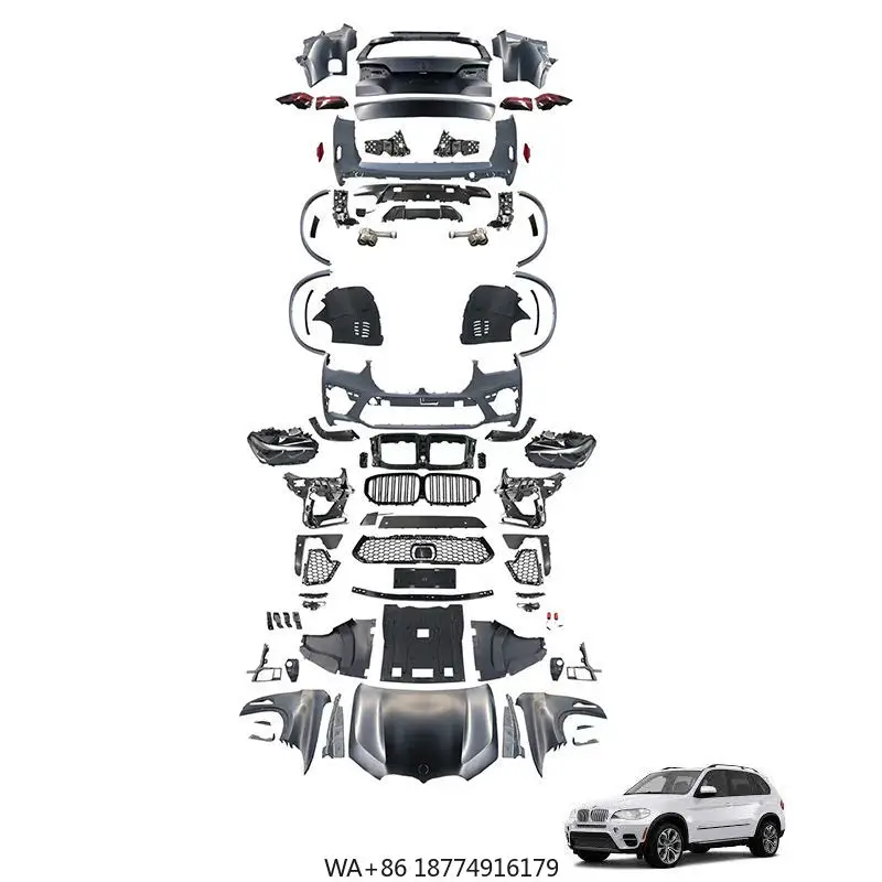 Car Modified Kit Bodykit for X5 E70 Accessories Front Bumper Headlight Bonnet Fender Body Kit for X5 E70 to G05 Kit
Car Modified Kit Bodykit for X5 E70 Accessories Front Bumper Headlight Bonnet Fender Body Kit for X5 E70 to G05 Kit