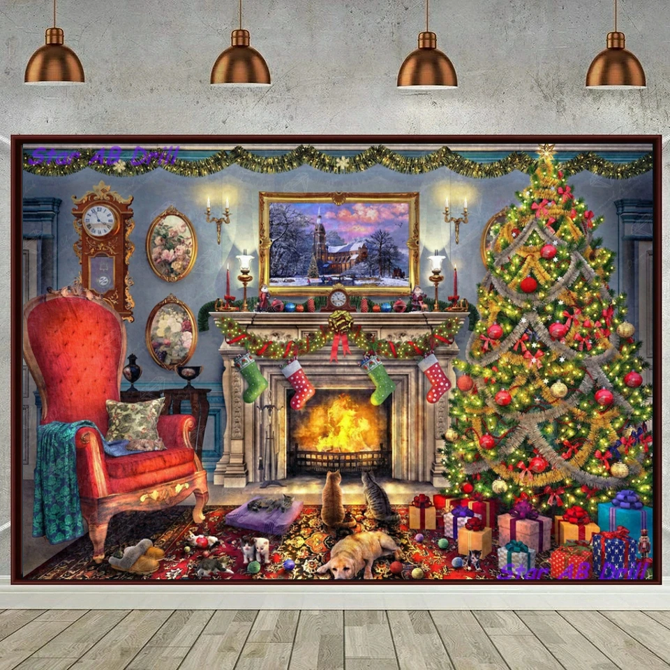 Winter 5D DIY AB Drills Diamond Painting Christmas House Cross Stitch Embroidery Fireplace Landscape Mosaic Festive Home Decor
Winter 5D DIY AB Drills Diamond Painting Christmas House Cross Stitch Embroidery Fireplace Landscape Mosaic Festive Home Decor