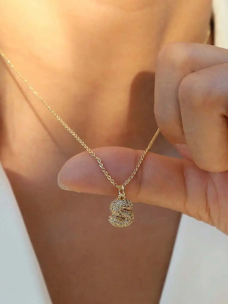 Fashion Womens Micro-Inlaid Balloon Bubble Letter Pendant Necklace For Daily And Party Wear
Fashion Womens Micro-Inlaid Balloon Bubble Letter Pendant Necklace For Daily And Party Wear