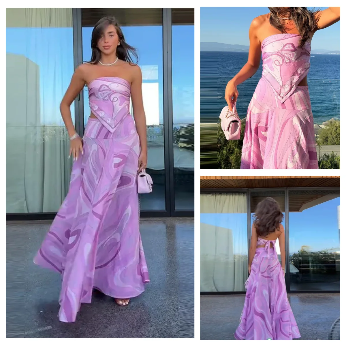 2025 летний женский сексуальный комплект из 2 предметов с принтом, Холтер, без рукавов, с открытой спиной, на шнуровке, нерегулярный топ, плиссированная юбка, праздничный шикарный халатf
2025 летний женский сексуальный комплект из 2 предметов с принтом, Холтер, без рукавов, с открытой спиной, на шнуровке, нерегулярный топ, плиссированная юбка, праздничный шикарный халатf