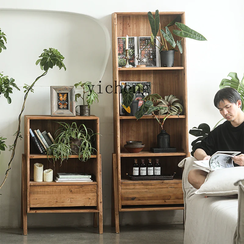 ZYA Old Pine Wood Storage Cabinet Solid Wood Vintage Bookshelf Living Room Wabi-Sabi Style Floor Rack
ZYA Old Pine Wood Storage Cabinet Solid Wood Vintage Bookshelf Living Room Wabi-Sabi Style Floor Rack