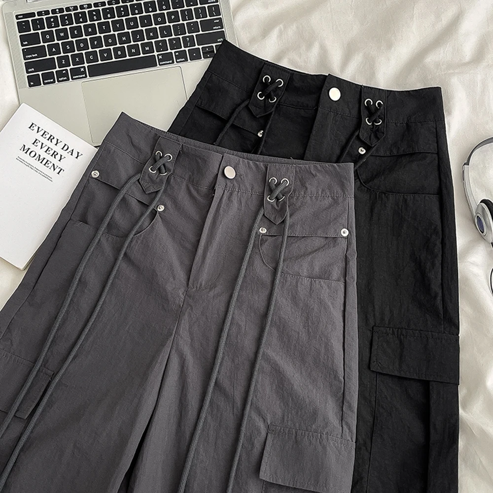 American Style Spicy Girl Drawstring Work Pants Women's Casual Loose Floor-Length Trousers Summer New female wide-leg pants
American Style Spicy Girl Drawstring Work Pants Women's Casual Loose Floor-Length Trousers Summer New female wide-leg pants