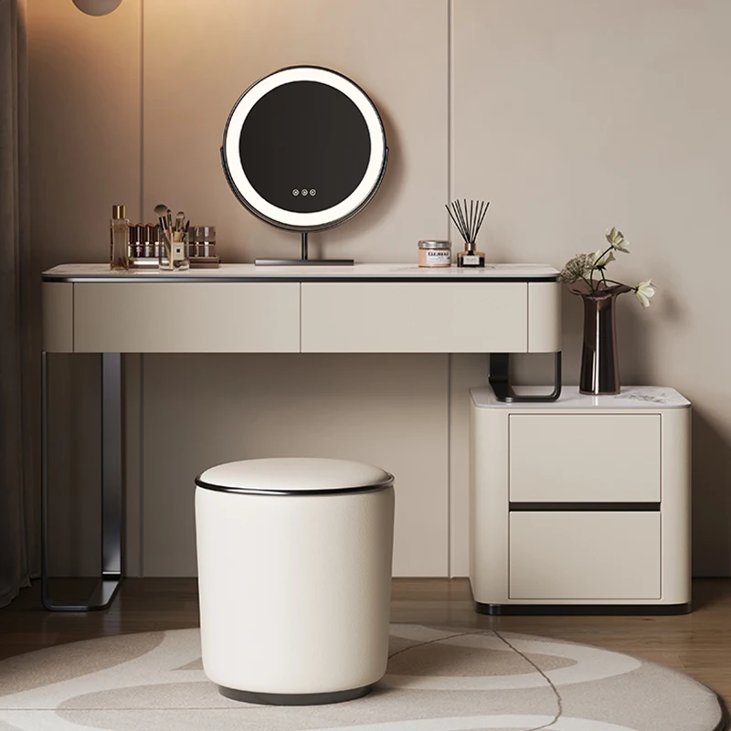 Aesthetic Stool Vanity Table Mirror Top Nordic Design Dressing Table Bedroom Lights Modern Tocador Maquillaje Furniture Home
Aesthetic Stool Vanity Table Mirror Top Nordic Design Dressing Table Bedroom Lights Modern Tocador Maquillaje Furniture Home