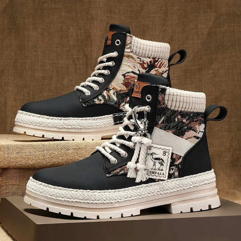 Winter Martin Boots Men Shoes 2024 Hiking Retro Design Outdoor Man Casual Shoes Men's High Tops Hiking Print Designer Sneakers
Winter Martin Boots Men Shoes 2024 Hiking Retro Design Outdoor Man Casual Shoes Men's High Tops Hiking Print Designer Sneakers