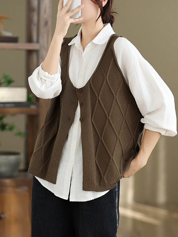 Loose Design Pure Color Vest Jaet Women's New Autumn Winter Faion Casual Versatile Svel Top by Meimei Da
Loose Design Pure Color Vest Jaet Women's New Autumn Winter Faion Casual Versatile Svel Top by Meimei Da