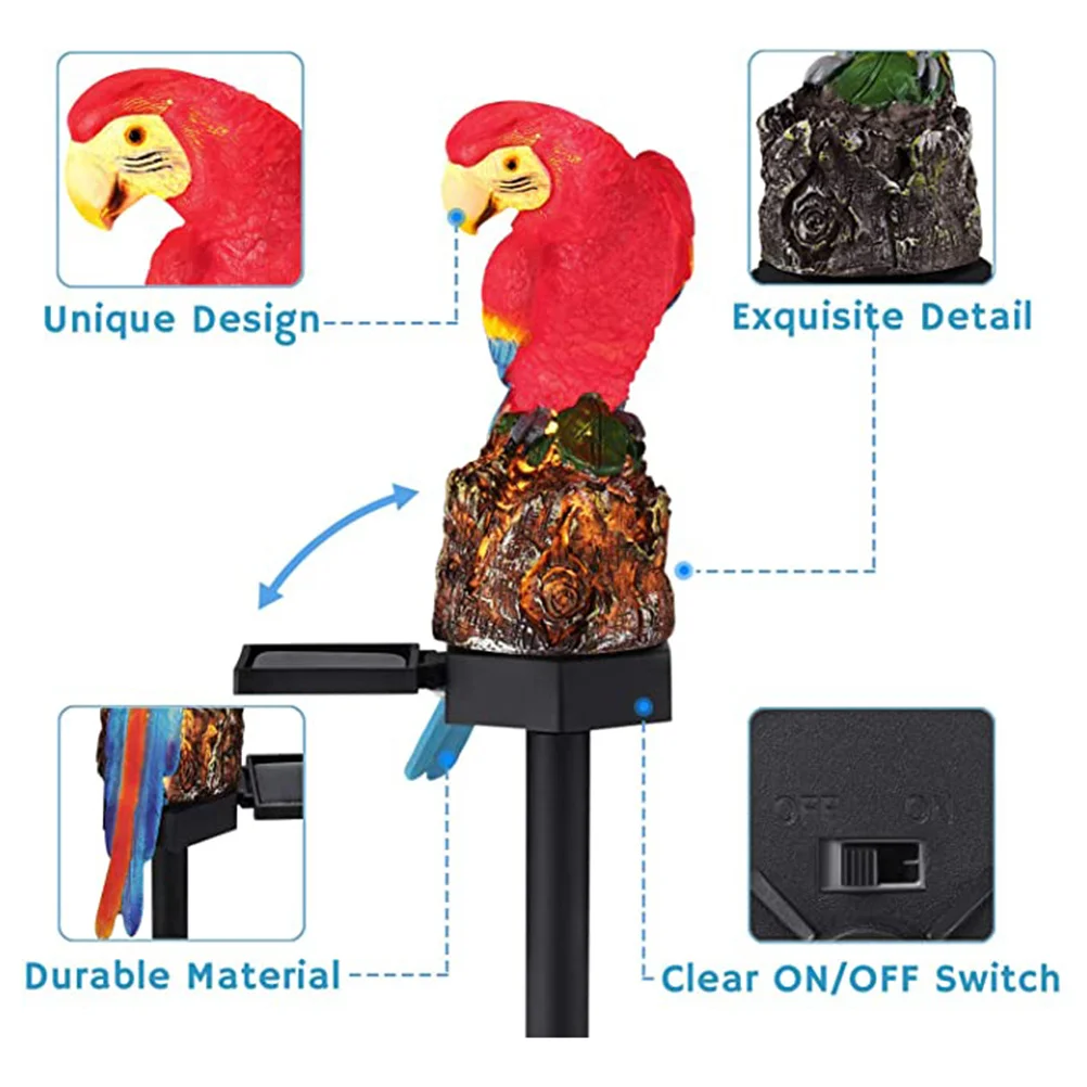 Parrot Design Solar Lamp Red Warm Light Waterproof for Garden Yard Driveway Pathways Patio Lawn Decor Parrot Design Solar Lamp
Parrot Design Solar Lamp Red Warm Light Waterproof for Garden Yard Driveway Pathways Patio Lawn Decor Parrot Design Solar Lamp