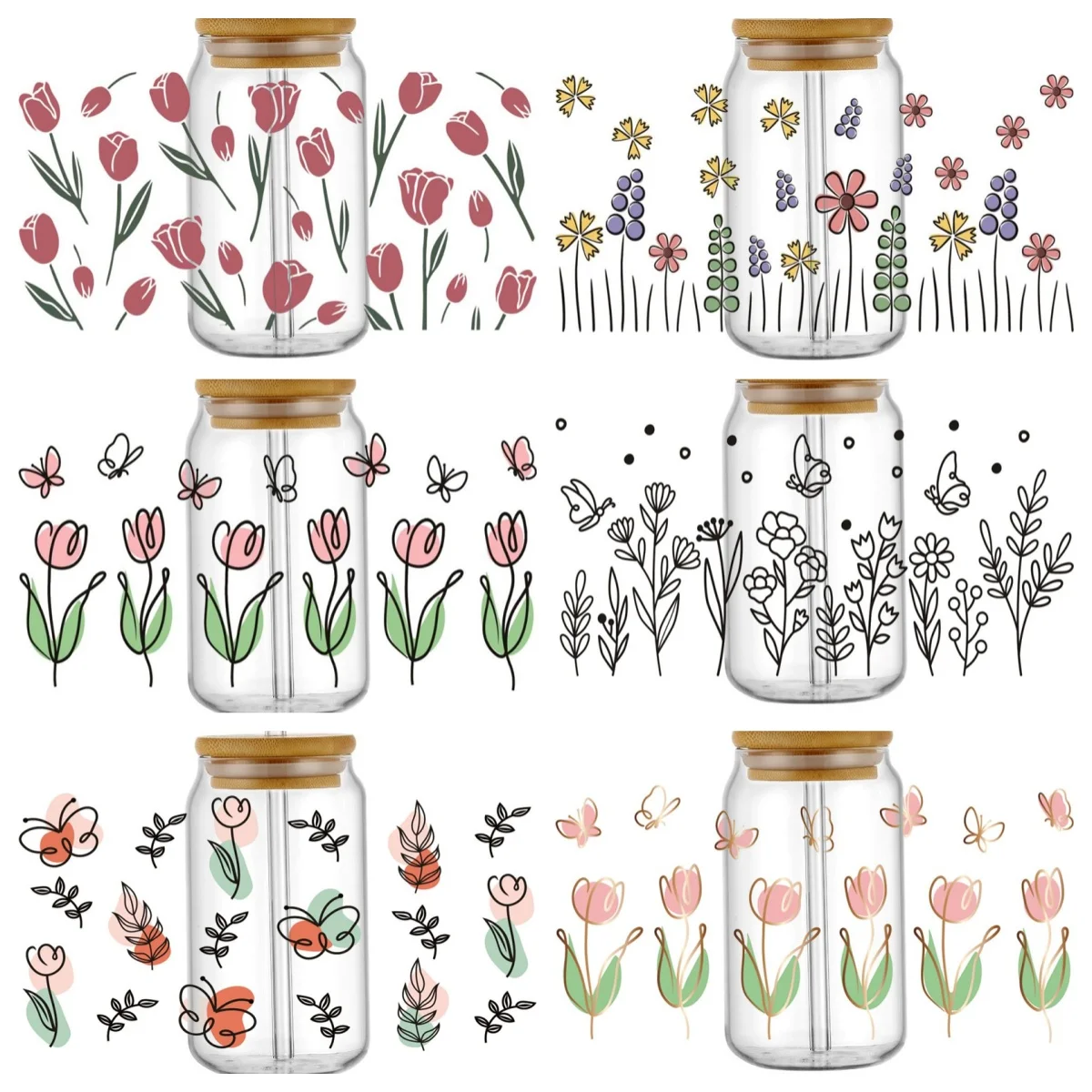 Hot Sale Minimalist Tulip Flower UV DTF Cup Wrap Transfer Sticker DIY Mug Floral Decal for 16oz Libbey Glass Tumbler
Hot Sale Minimalist Tulip Flower UV DTF Cup Wrap Transfer Sticker DIY Mug Floral Decal for 16oz Libbey Glass Tumbler