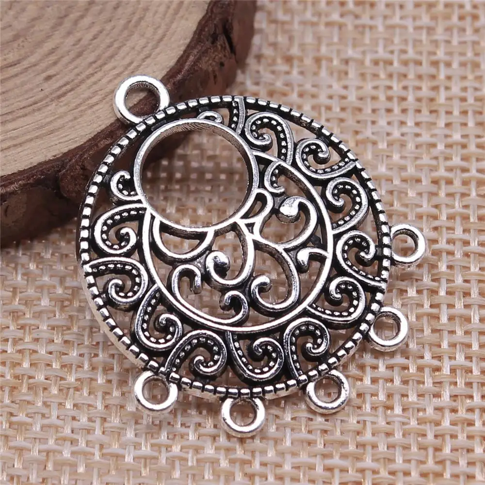 Wholesale 50pcs/bag 35x28mm Antique Silver Color Round Chandelier Earring Connectors For Jewelry Making DIY Jewelry Findings
Wholesale 50pcs/bag 35x28mm Antique Silver Color Round Chandelier Earring Connectors For Jewelry Making DIY Jewelry Findings