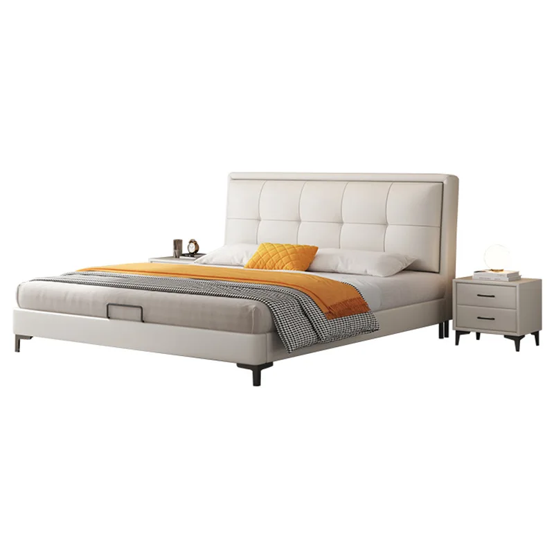 Light luxury, simple, modern, single, double bed, small apartment, soft bag
Light luxury, simple, modern, single, double bed, small apartment, soft bag