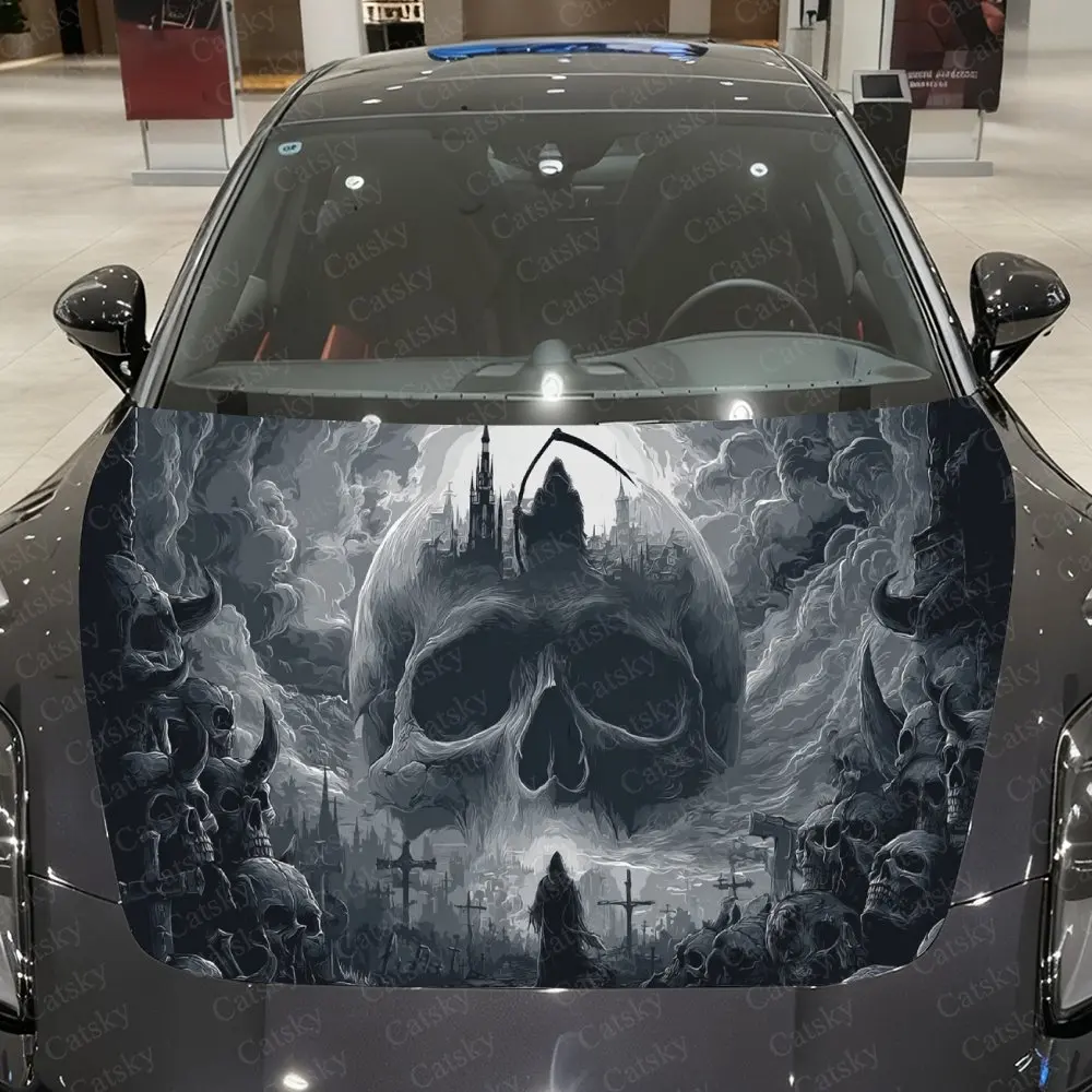 Netherworld Giant Skull & Reaper City Car Vinyl Wrap, PVC Waterproof Car Hood Sticker, Self-Adhesive Scratch-Resistant Stickers
Netherworld Giant Skull & Reaper City Car Vinyl Wrap, PVC Waterproof Car Hood Sticker, Self-Adhesive Scratch-Resistant Stickers