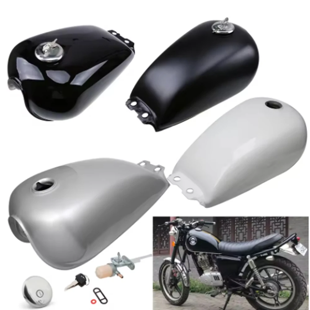 9L 2.4 Gal Universal Cafe Racer Motorcycle Gas Fuel Tank Retro Vintage with Oil Tank Cap Cover For Suzuki GN125 GN250 All Model
9L 2.4 Gal Universal Cafe Racer Motorcycle Gas Fuel Tank Retro Vintage with Oil Tank Cap Cover For Suzuki GN125 GN250 All Model