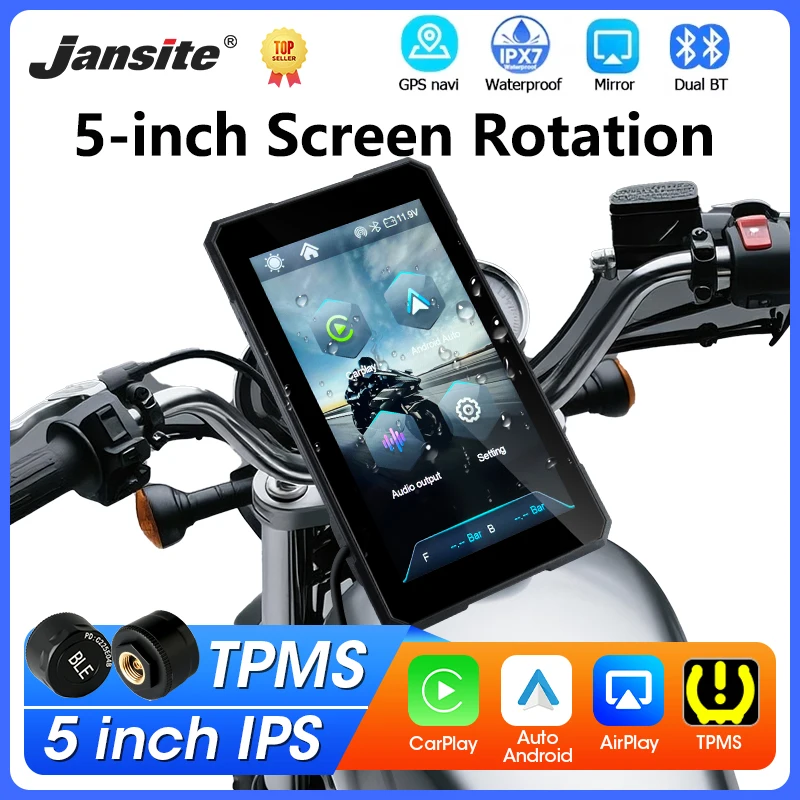 Portable 5" Motorcycle Touch Screen Wireless CarPlay Android Auto Digital Monitor GPS Navigation IPX7 Waterproof Screen Rotation
Portable 5" Motorcycle Touch Screen Wireless CarPlay Android Auto Digital Monitor GPS Navigation IPX7 Waterproof Screen Rotation