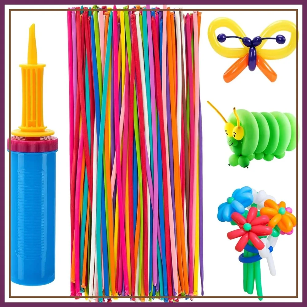 260 Balloon Kit with Pump - Premium Latex Twisting Balloons for Party Decor, Animal & Flower Making
260 Balloon Kit with Pump - Premium Latex Twisting Balloons for Party Decor, Animal & Flower Making