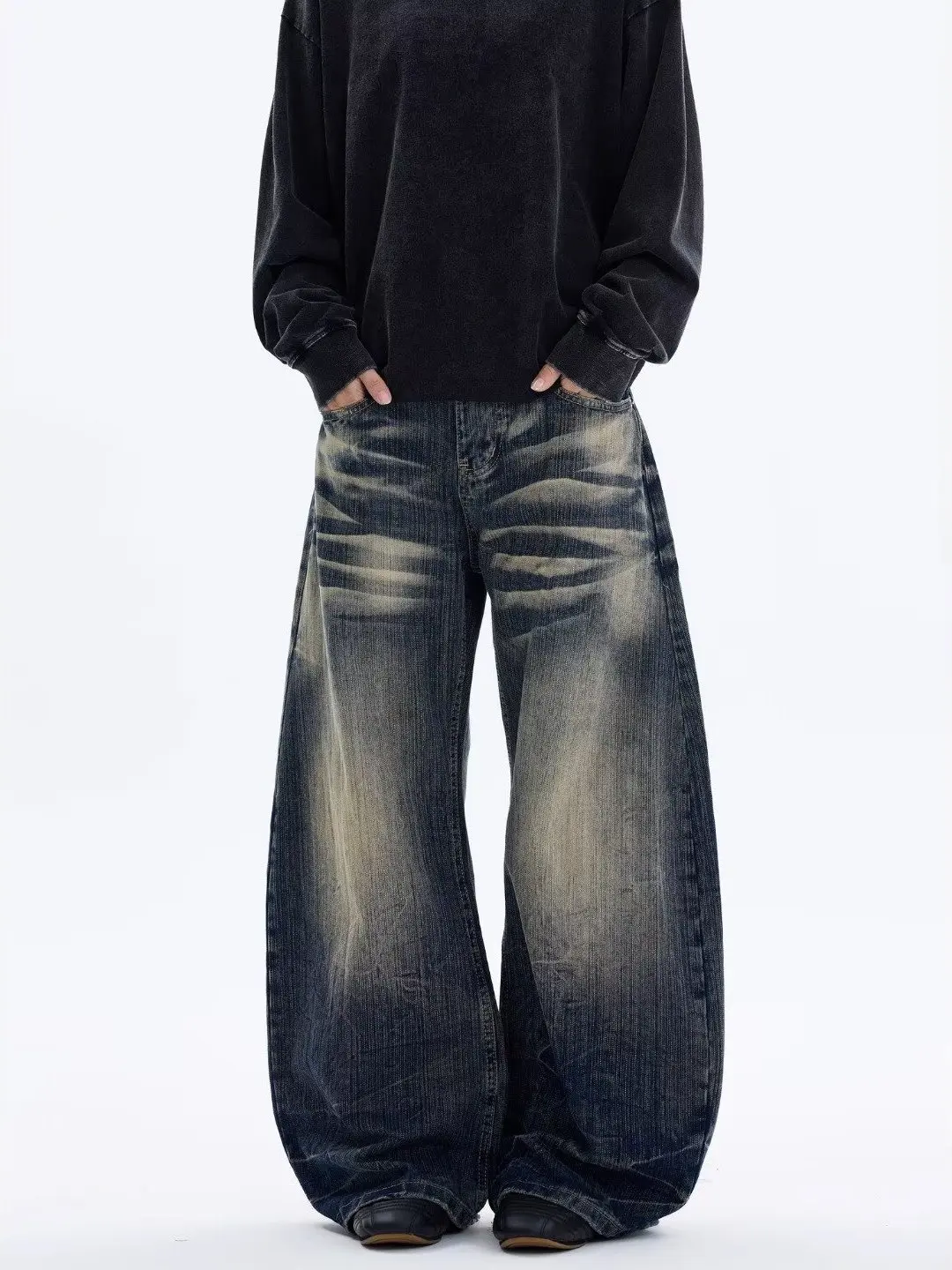 Мужские джинсы American Waed в винтажном стиле с бамбуковым узором, свободные, широкие штанины, длинные брюки, осенне-зимний дизайн, ретро, свободный крой
Мужские джинсы American Waed в винтажном стиле с бамбуковым узором, свободные, широкие штанины, длинные брюки, осенне-зимний дизайн, ретро, свободный крой