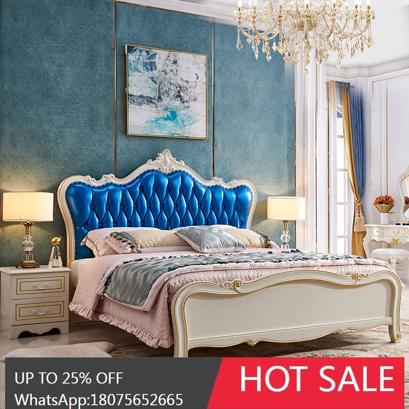 MJY European Style Solid Wood Master Bedroom Double French Princess Light Luxury European Style Leather Bed
MJY European Style Solid Wood Master Bedroom Double French Princess Light Luxury European Style Leather Bed