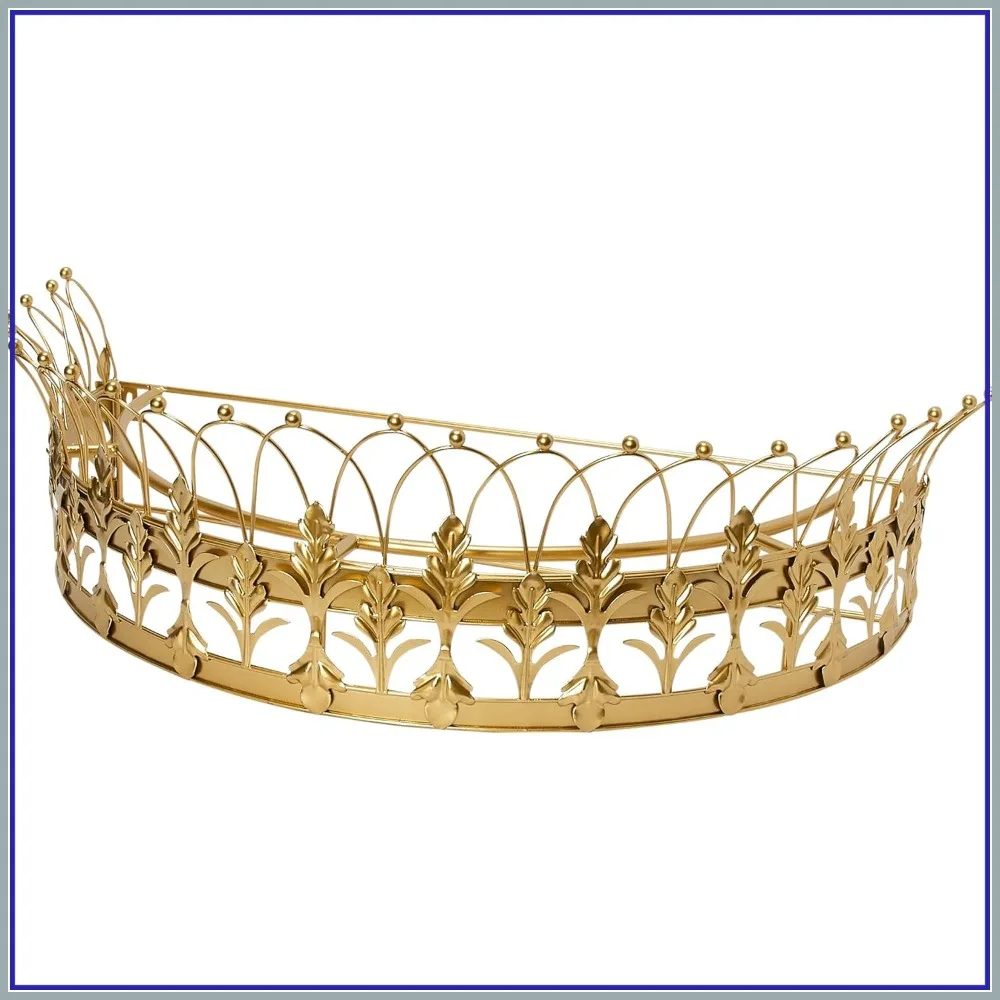Decorative Metal Curtain Canopy Crown, Gold Finish, 29" Wide
Decorative Metal Curtain Canopy Crown, Gold Finish, 29" Wide