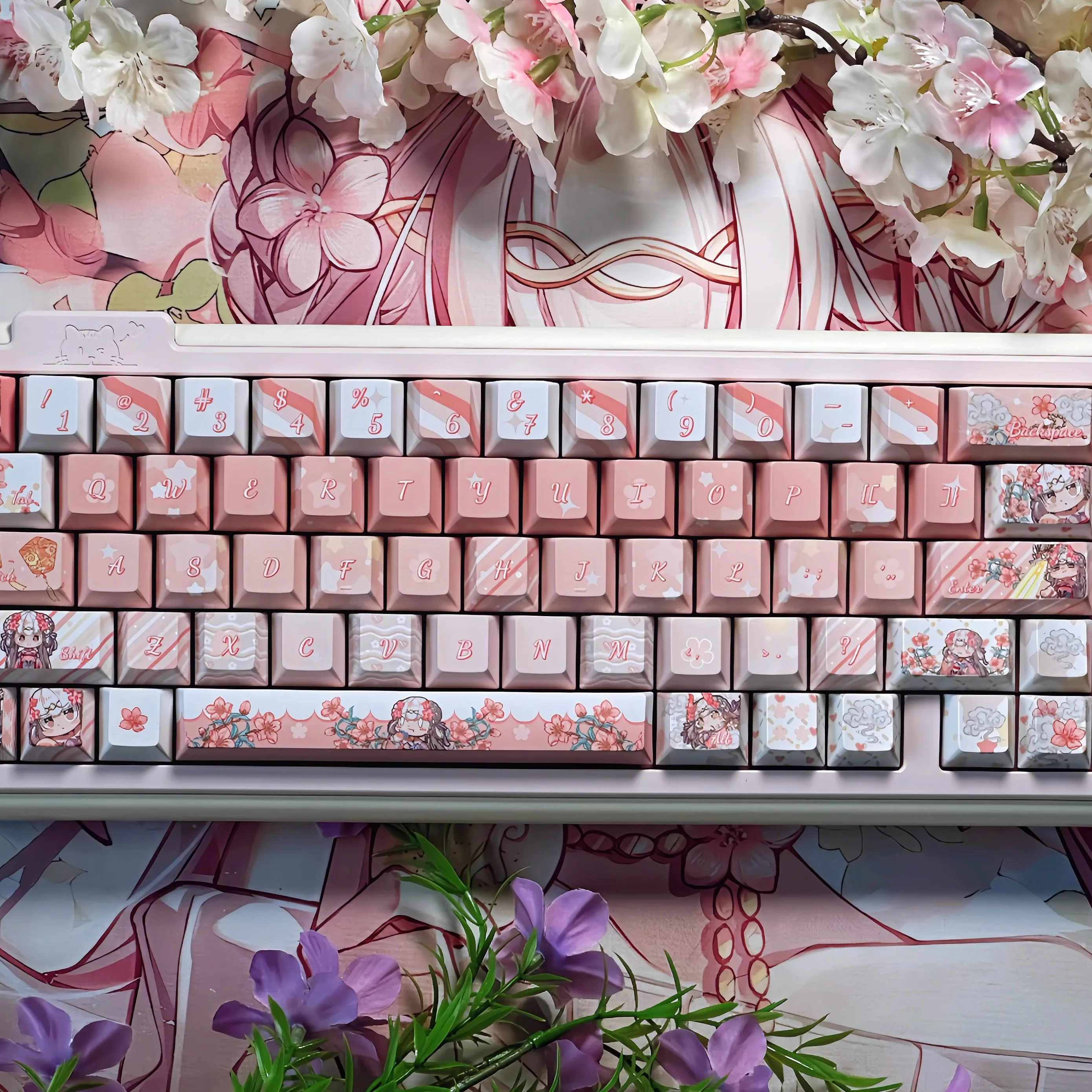 Колпачки для клавиш в стиле аниме Jinhsi, розовый персик, PBT Sub Keycap, вишневый профиль, пользовательские игровые колпачки для механической клавиатуры, аксессуар, подарок
Колпачки для клавиш в стиле аниме Jinhsi, розовый персик, PBT Sub Keycap, вишневый профиль, пользовательские игровые колпачки для механической клавиатуры, аксессуар, подарок