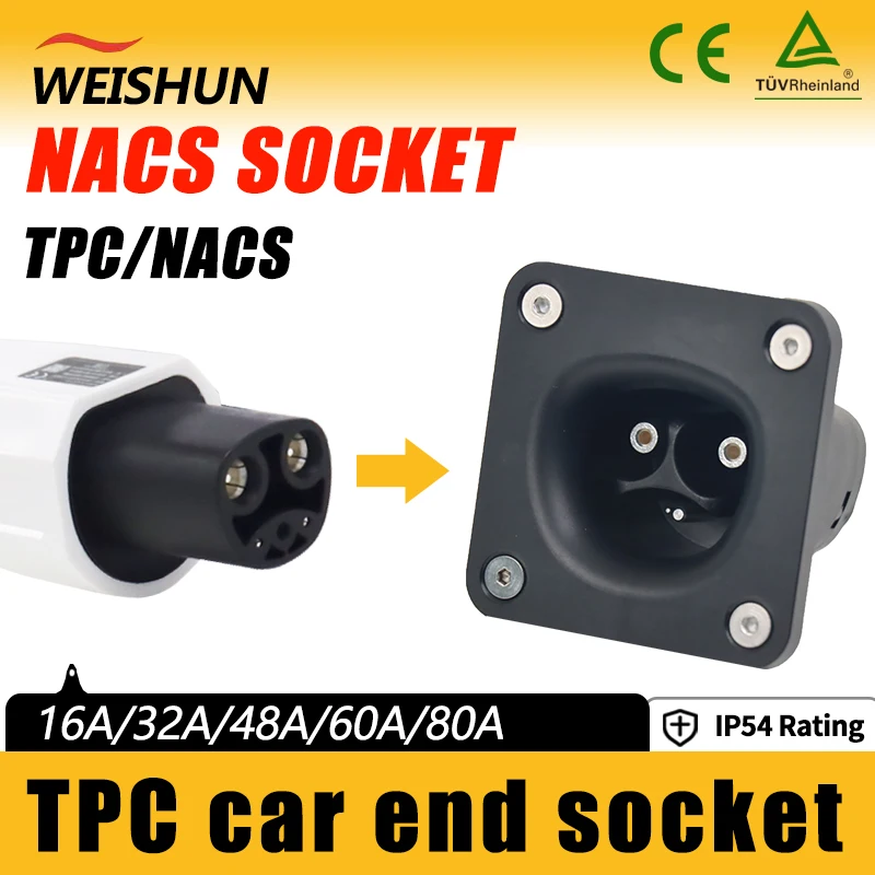 Tesla AC Socket 32A 50A 80A EV Charger Connector Socket Vehicle Side Female Charging Receptacle for Tesla Model 3/X/Y/S car
Tesla AC Socket 32A 50A 80A EV Charger Connector Socket Vehicle Side Female Charging Receptacle for Tesla Model 3/X/Y/S car