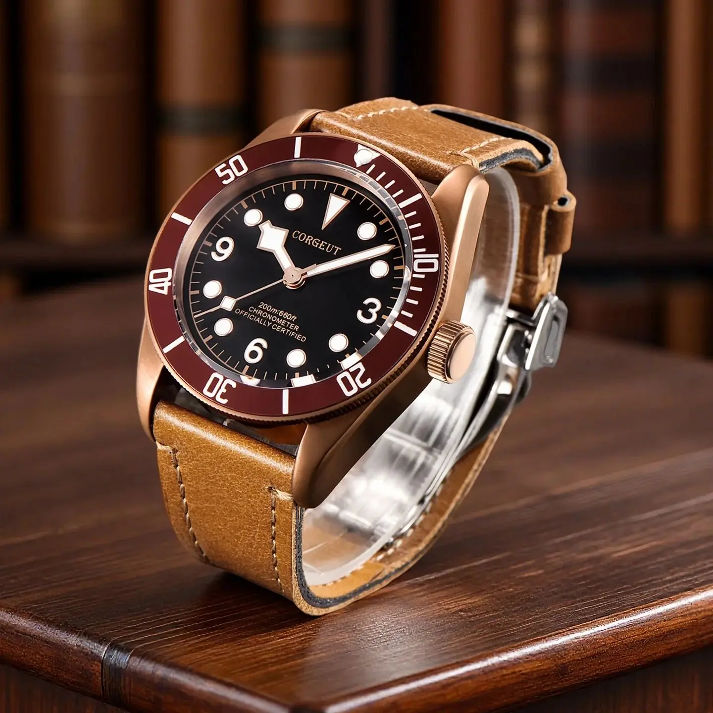 Corgeut 40MM NH35 Movement Pilot Men's Automatic Mechanical Watch Type-B Aviator Auto Watch, Leather Strap, Waterproof
Corgeut 40MM NH35 Movement Pilot Men's Automatic Mechanical Watch Type-B Aviator Auto Watch, Leather Strap, Waterproof