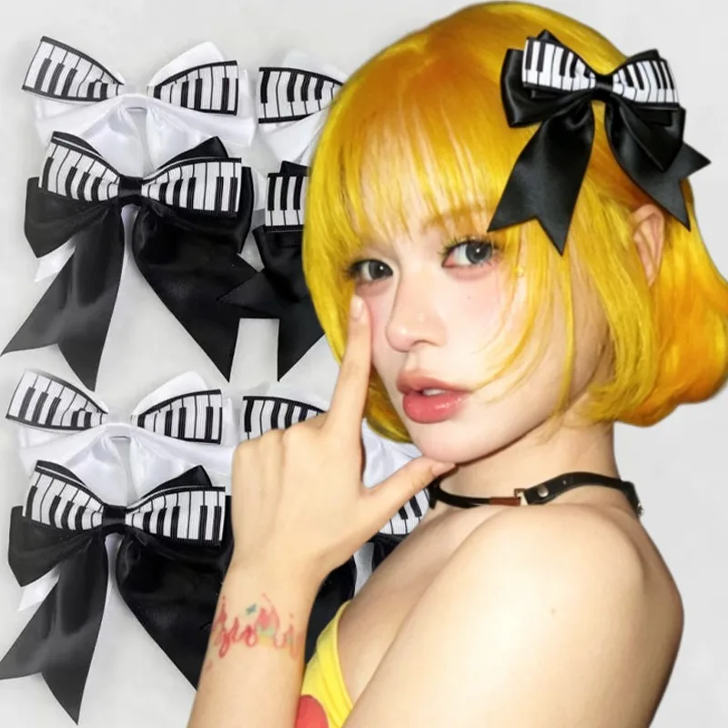 Music Piano Keyboard Bow Hair Clip Gothic Punk Fabric Hairpin Barrette Dark Elegant Lolita Style Party Headwear Hair Accessories
Music Piano Keyboard Bow Hair Clip Gothic Punk Fabric Hairpin Barrette Dark Elegant Lolita Style Party Headwear Hair Accessories