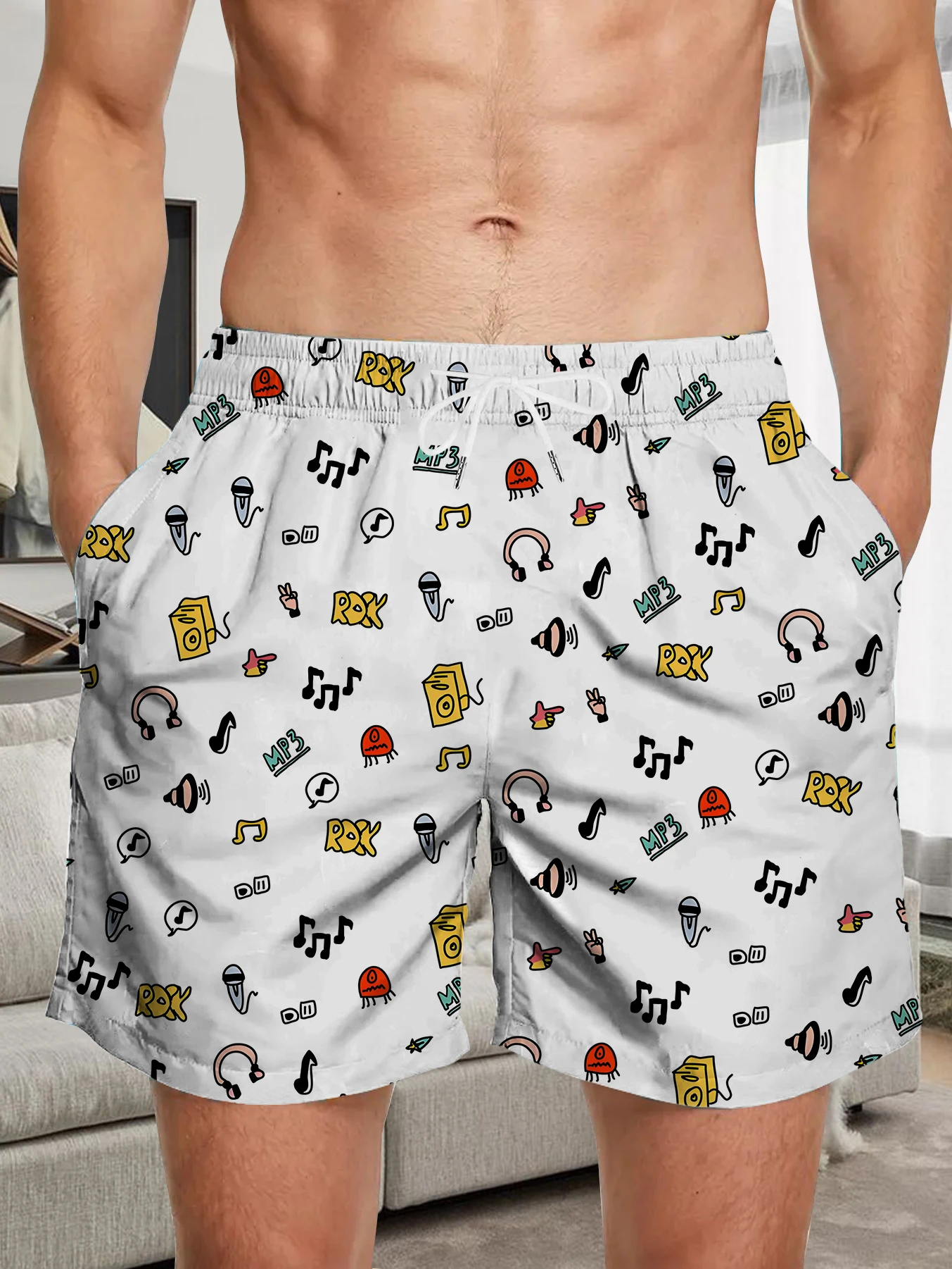 Elastic Waist Men Beach Shorts Full Digital Print Polyester Quick Dry Swimwear
Elastic Waist Men Beach Shorts Full Digital Print Polyester Quick Dry Swimwear