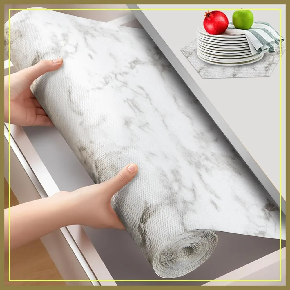 Non-Adhesive Shelf Liner, Waterproof & Washable, 18in x 30FT, Marble Design for Kitchen, Bathroom, Dresser
Non-Adhesive Shelf Liner, Waterproof & Washable, 18in x 30FT, Marble Design for Kitchen, Bathroom, Dresser