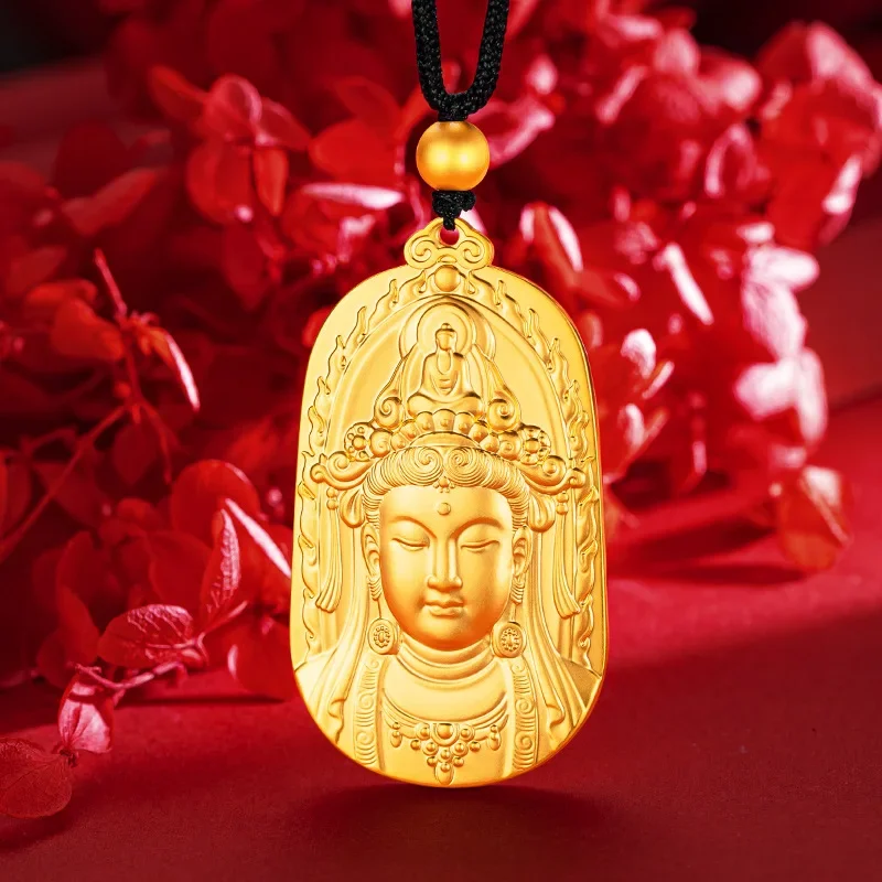 9999 Real Gold 24K Retro Tara Guanyin Bodhisattva Hang Tag Ethnic Style Guanyin Pendant Accessories
9999 Real Gold 24K Retro Tara Guanyin Bodhisattva Hang Tag Ethnic Style Guanyin Pendant Accessories