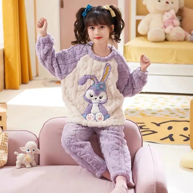 Зимние детские фланелевые пижамы Stellalou Sanrio Plus, бархатный утепленный костюм для девочек среднего и большого возраста, детская одежда Ho Me
Зимние детские фланелевые пижамы Stellalou Sanrio Plus, бархатный утепленный костюм для девочек среднего и большого возраста, детская одежда Ho Me