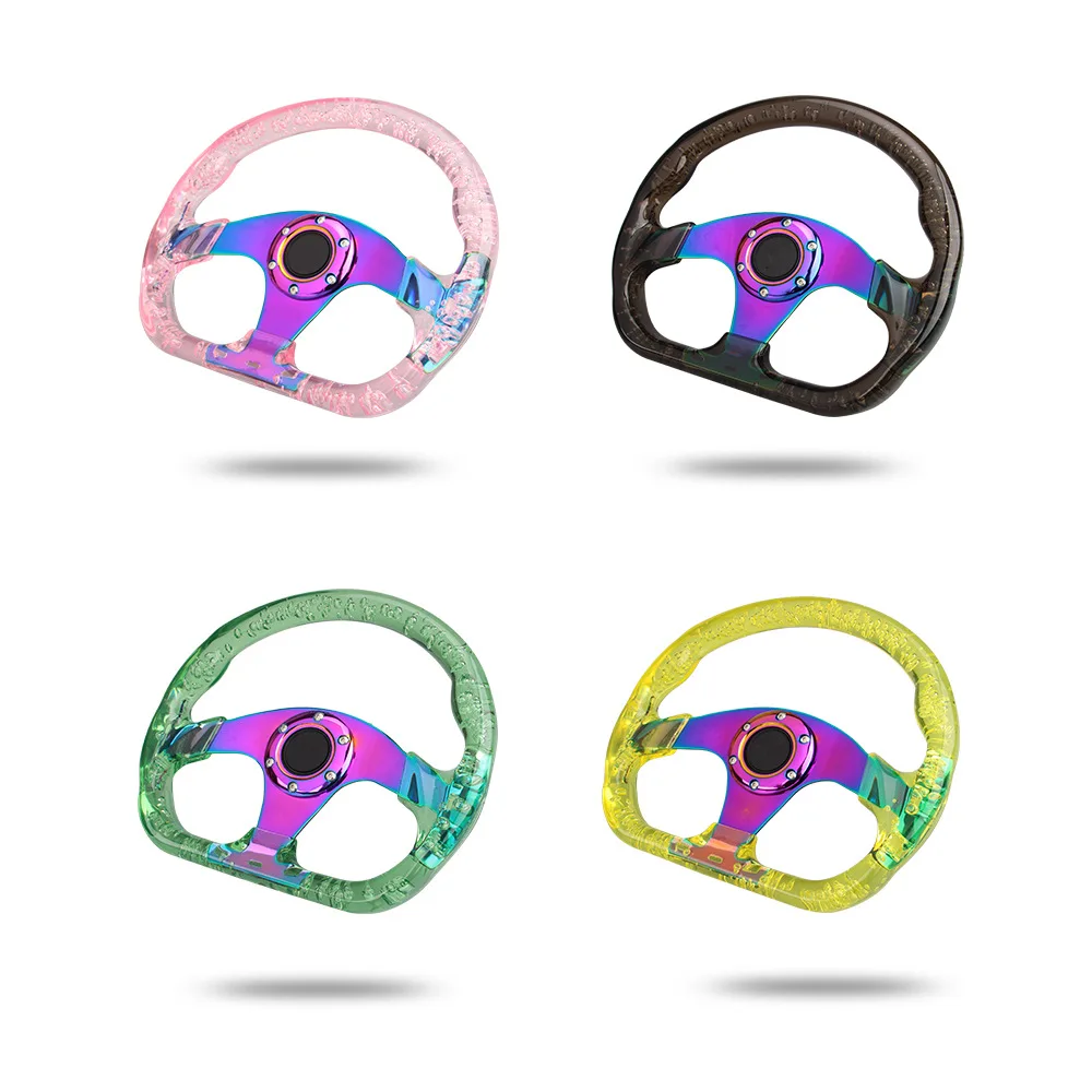 New High Quality Universal Transparent D Shape Steering Wheel Neo Bubble Racing Sport Steering Wheel Aluminum Branket
New High Quality Universal Transparent D Shape Steering Wheel Neo Bubble Racing Sport Steering Wheel Aluminum Branket
