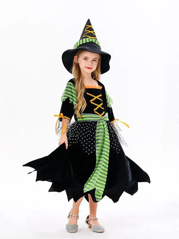 Halloween Children's Cosplay Witch Dress Female Wizard Costume Holiday Theme Apparel Traditional Chinese Style Women's Fashion
Halloween Children's Cosplay Witch Dress Female Wizard Costume Holiday Theme Apparel Traditional Chinese Style Women's Fashion