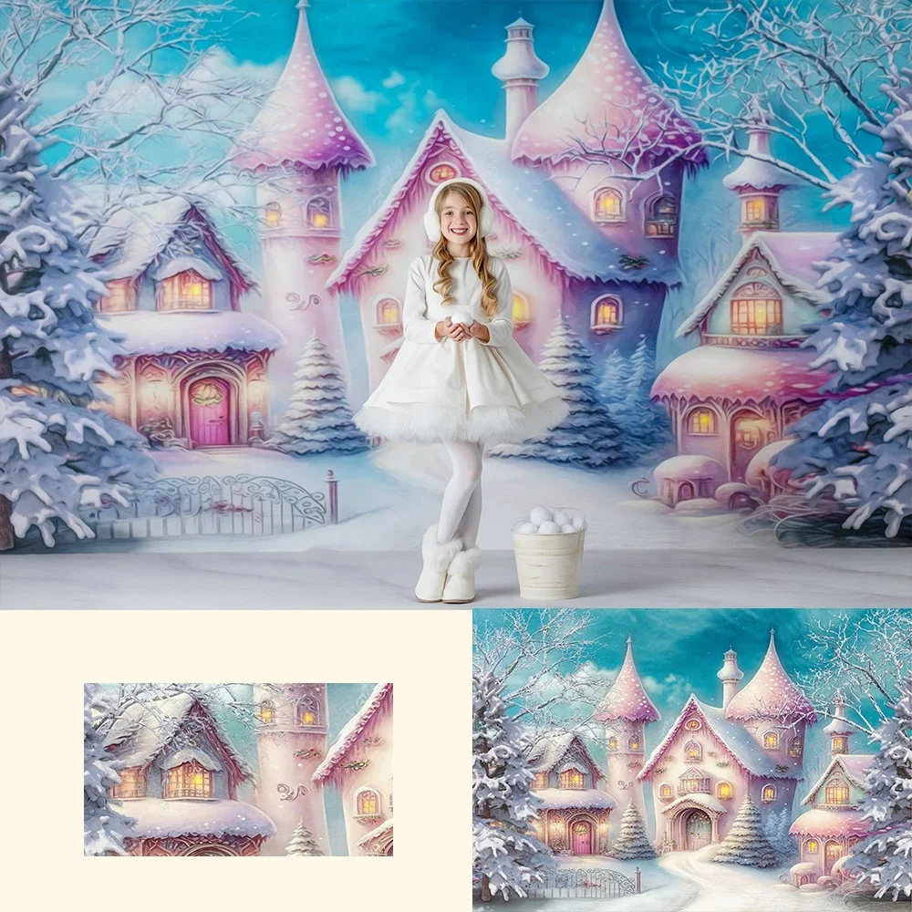 Colorful Snowy Village Backdrop Kids Adult Photography Child Baby Photocall Props Winter Christmas Snowflake Castle Background
Colorful Snowy Village Backdrop Kids Adult Photography Child Baby Photocall Props Winter Christmas Snowflake Castle Background
