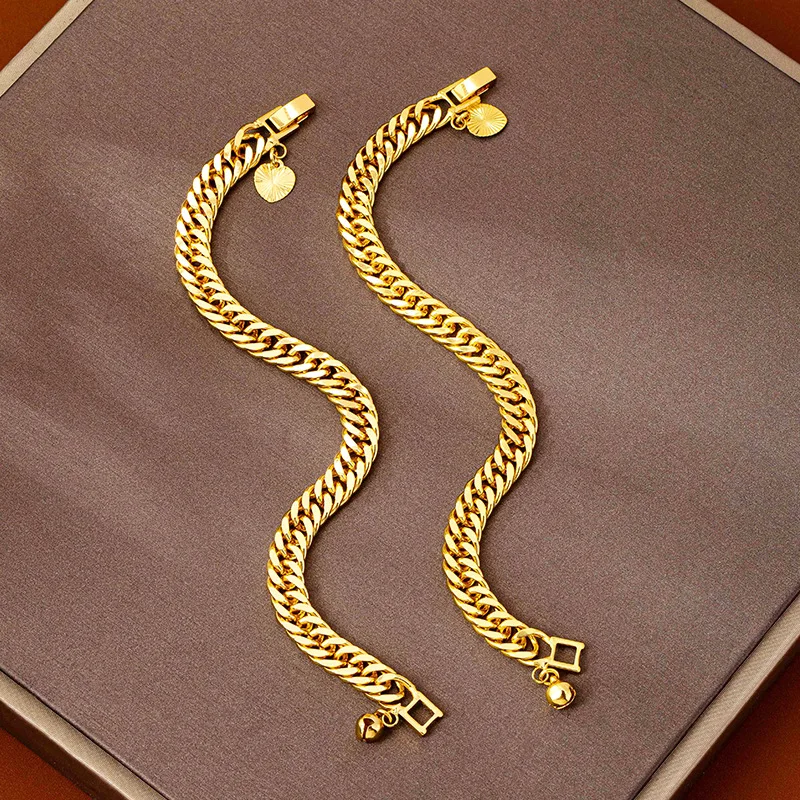 Cynlo Jewelry Luxury 24K 9999 Pure Gold real gold Men's and Women's Double Buckle Boss Chain Bracelet
Cynlo Jewelry Luxury 24K 9999 Pure Gold real gold Men's and Women's Double Buckle Boss Chain Bracelet