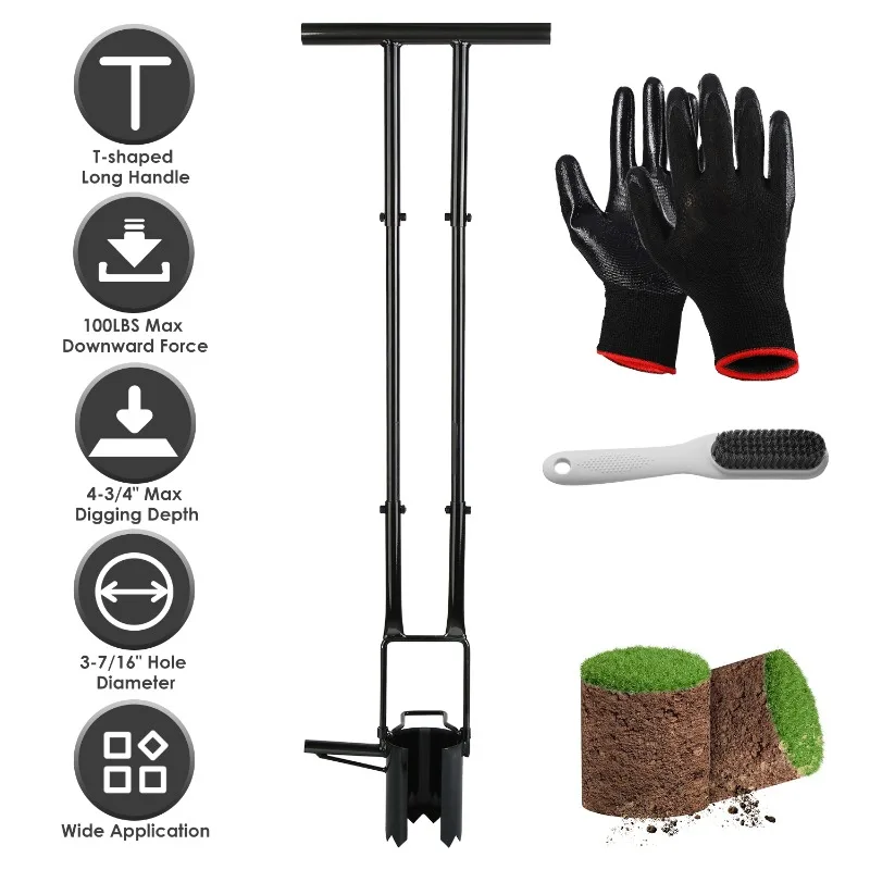 Multifunctional Bulb Planter Tool, Long Handle 5-in-1 Garden Digger Weeder Soil Remover for Home Garden Lawn,Easy to Use Bulb Planter Long Handle, Multifunctional Garden Tool for Planting Weeding Digging
Multifunctional Bulb Planter Tool, Long Handle 5-in-1 Garden Digger Weeder Soil Remover for Home Garden Lawn,Easy to Use Bulb Planter Long Handle, Multifunctional Garden Tool for Planting Weeding Digging
