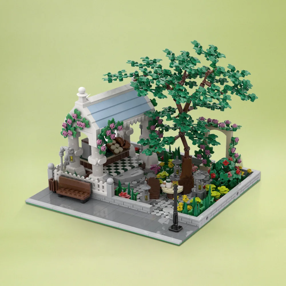 MOC Garden Model Building Blocks Garden Model With Coffee Shop Park Scene DIIY Educational Toys Decoration Decoration Gift
MOC Garden Model Building Blocks Garden Model With Coffee Shop Park Scene DIIY Educational Toys Decoration Decoration Gift
