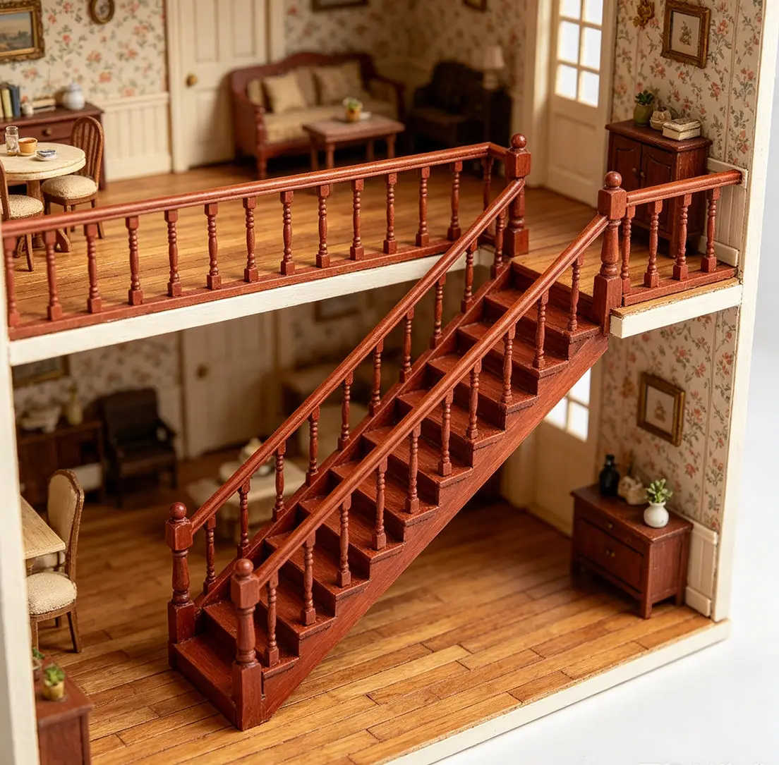 1:12 Scale Mini Wooden Balustrade,Chestnut Brown 12-Pillar Railing,Staircase/Veranda Building Accessory for Dollhous DIY
1:12 Scale Mini Wooden Balustrade,Chestnut Brown 12-Pillar Railing,Staircase/Veranda Building Accessory for Dollhous DIY