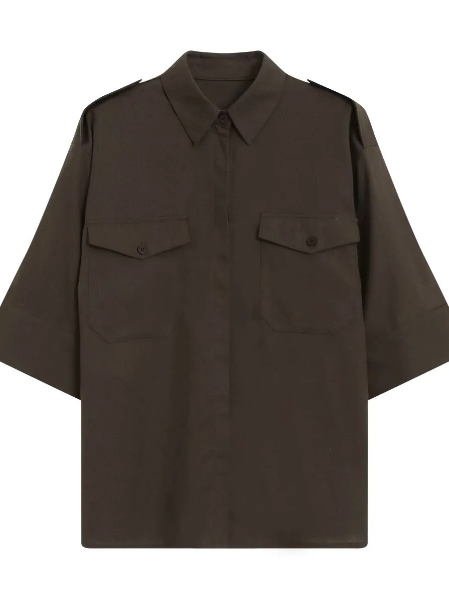 Withered Casual Workwear, Windband Pocket, Seven Quarter Sleeve Shirt Jacket Woman Clothes Tops Ropa Mujer Blazer Woman
Withered Casual Workwear, Windband Pocket, Seven Quarter Sleeve Shirt Jacket Woman Clothes Tops Ropa Mujer Blazer Woman
