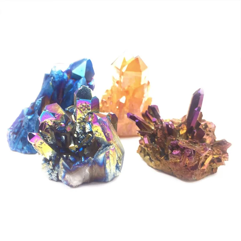 Natural Quartz Electroplated Colourful Column Reiki Mineral Ore Ornaments Aquarium Home Decor Blue Crystal Cluster Materials
Natural Quartz Electroplated Colourful Column Reiki Mineral Ore Ornaments Aquarium Home Decor Blue Crystal Cluster Materials