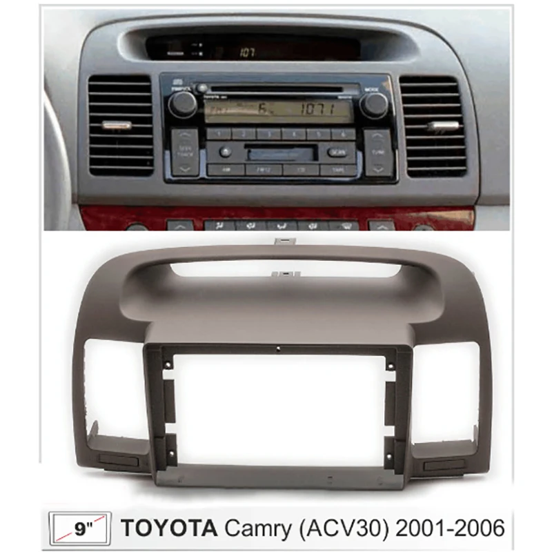 9-Inch 2Din Car Radio Dashboard Stereo Panel for Mounting Car Panel Dual Din CD DVD Frame for Toyota Camry 5 2001-2006
9-Inch 2Din Car Radio Dashboard Stereo Panel for Mounting Car Panel Dual Din CD DVD Frame for Toyota Camry 5 2001-2006